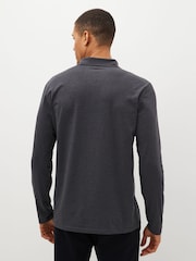 Bleu marine/gris/noir - Lot de 3 polos en jersey à manches longues - Image 3 of 9
