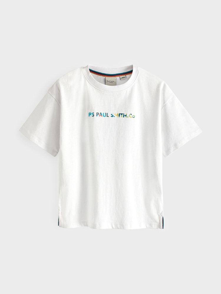 Paul Smith Junior Boys Oversized Short Sleeve Iconic Print 100% Cotton T-Shirt - Image 1 of 5