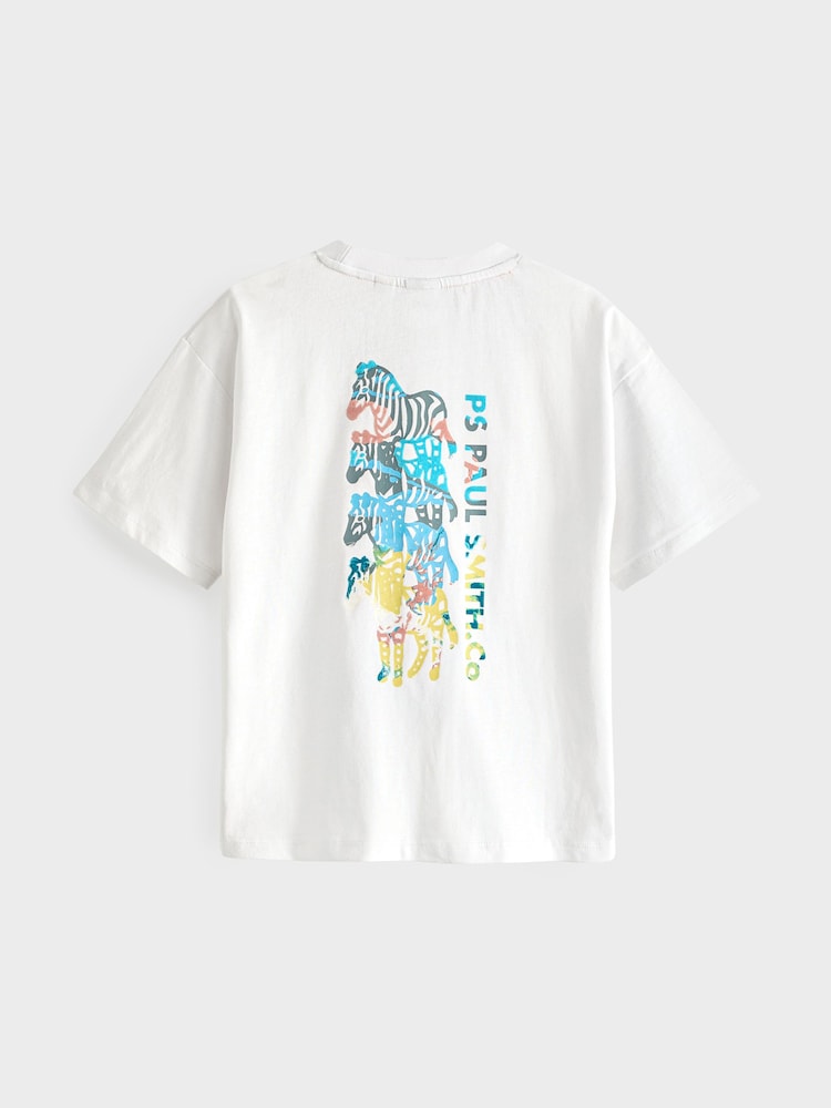 Paul Smith Junior Boys Oversized Short Sleeve Iconic Print 100% Cotton T-Shirt - Image 2 of 5