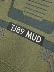 Joules Connor Green Embroidered Artwork Crew Neck Sweatshirt - Image 5 of 5