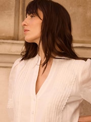 Mint Velvet White Ramie Mini Dress - Image 4 of 7