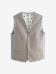 Neutral Regular Fit Textured Suit Waistcoat - Image 1 of 4