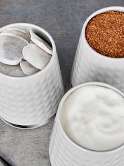 Tower White Solitaire Set of 3 Canisters - Image 2 of 4