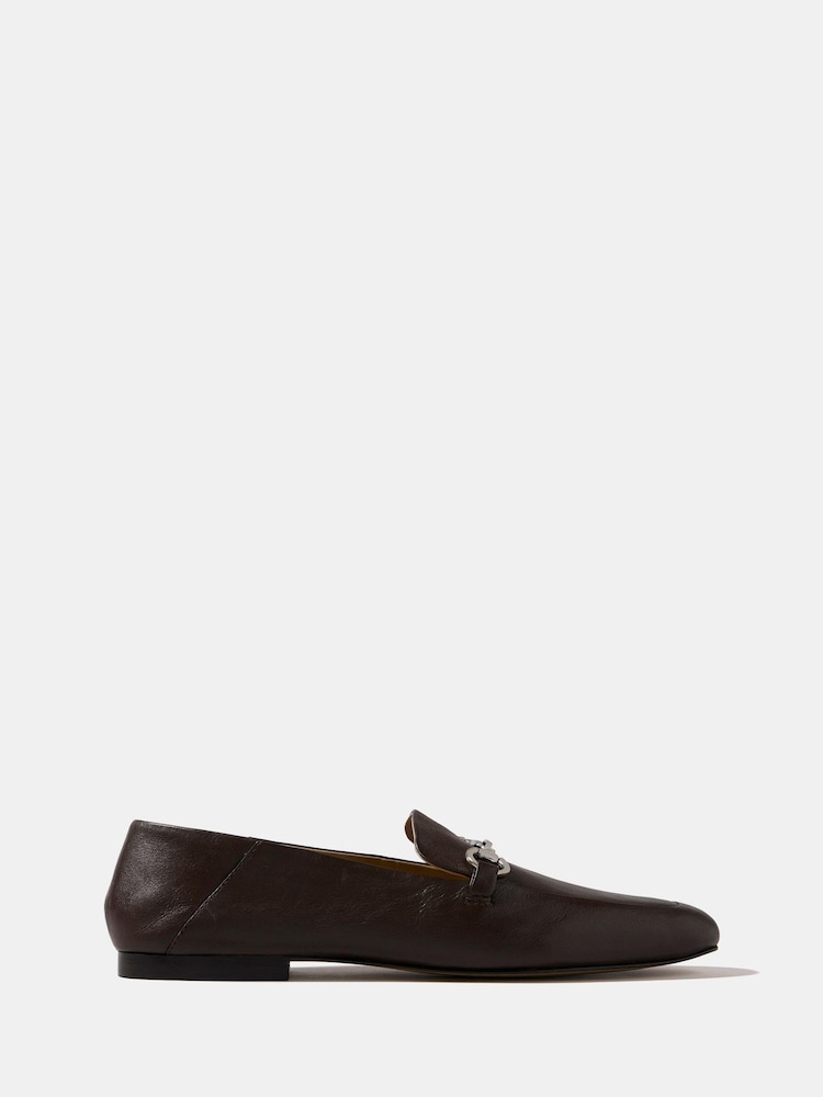 Mint Velvet Brown Camille Loafers - Image 1 of 4 Mint Velvet Brown Camille Loafers - Image 1 of 4