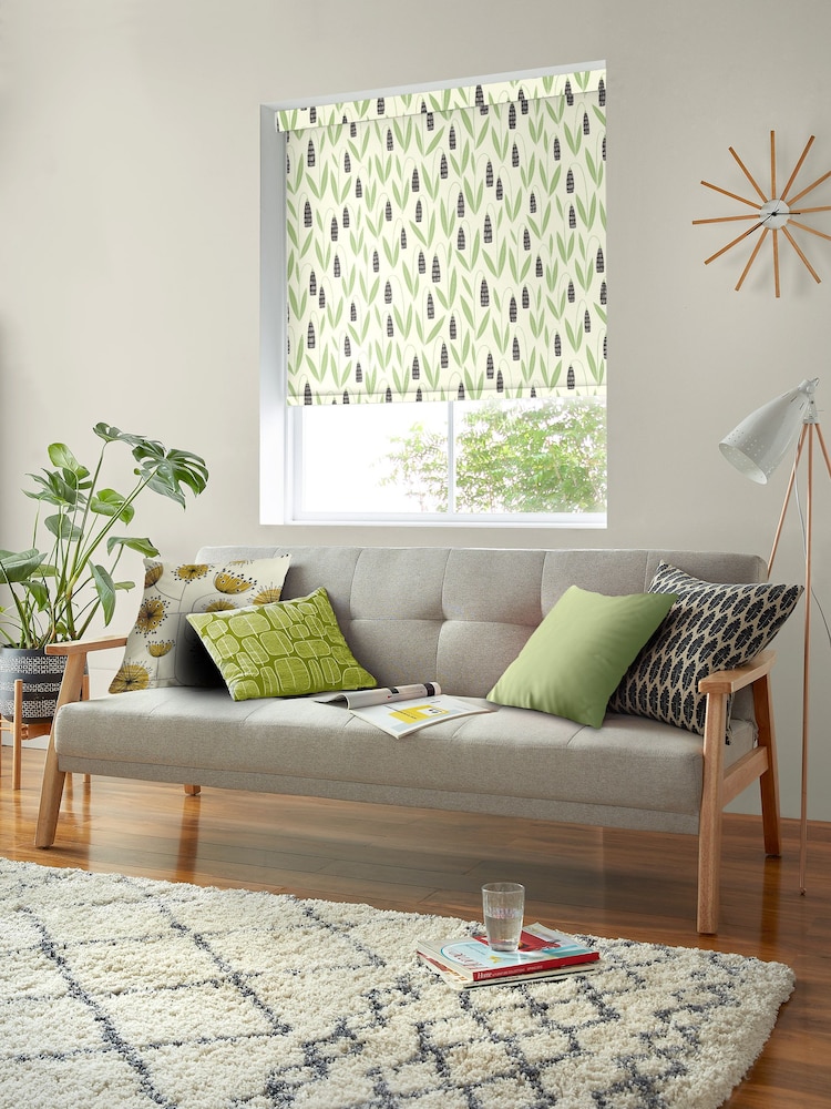 MissPrint Forest Shade Snow Drops Made to Measure Roller Blinds - Image 2 of 6