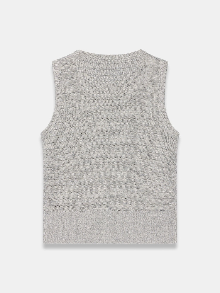 Mint Velvet Silver Knit Vest - Image 8 of 8 Mint Velvet Silver Knit Vest - Image 8 of 8