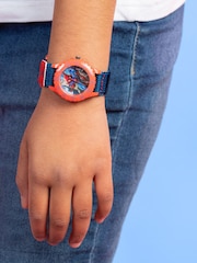 Peers Hardy Disney Marvel Spiderman Blue Canvas Strap Watch - Image 2 of 7