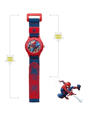 Peers Hardy Disney Marvel Spiderman Blue Canvas Strap Watch - Image 4 of 7