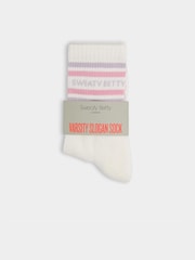 Sweaty Betty Pink Varsity Slogan Socks - Image 2 of 4