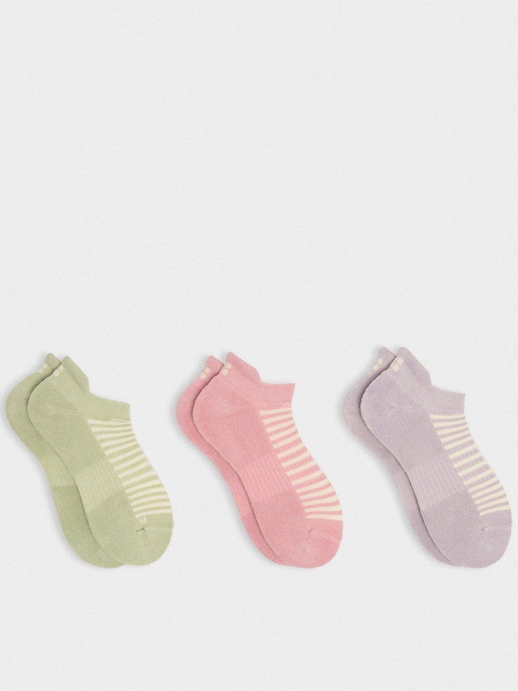 Sweaty Betty Purple Workout Trainer Socks 3 Pack - Image 1 of 3 Sweaty Betty Purple Workout Trainer Socks 3 Pack - Image 1 of 3