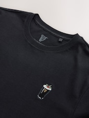 Svart Jul Guinness - Ensfarget brodert t-skjorte - Bilde 3 av 3