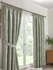 Curtina Green Bramford Pencil Pleat Curtains - Image 1 of 3
