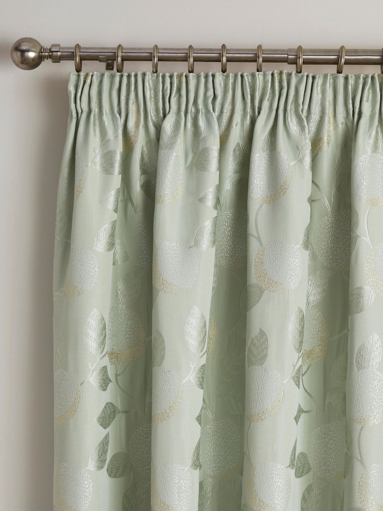 Curtina Green Bramford Pencil Pleat Curtains - Image 2 of 3