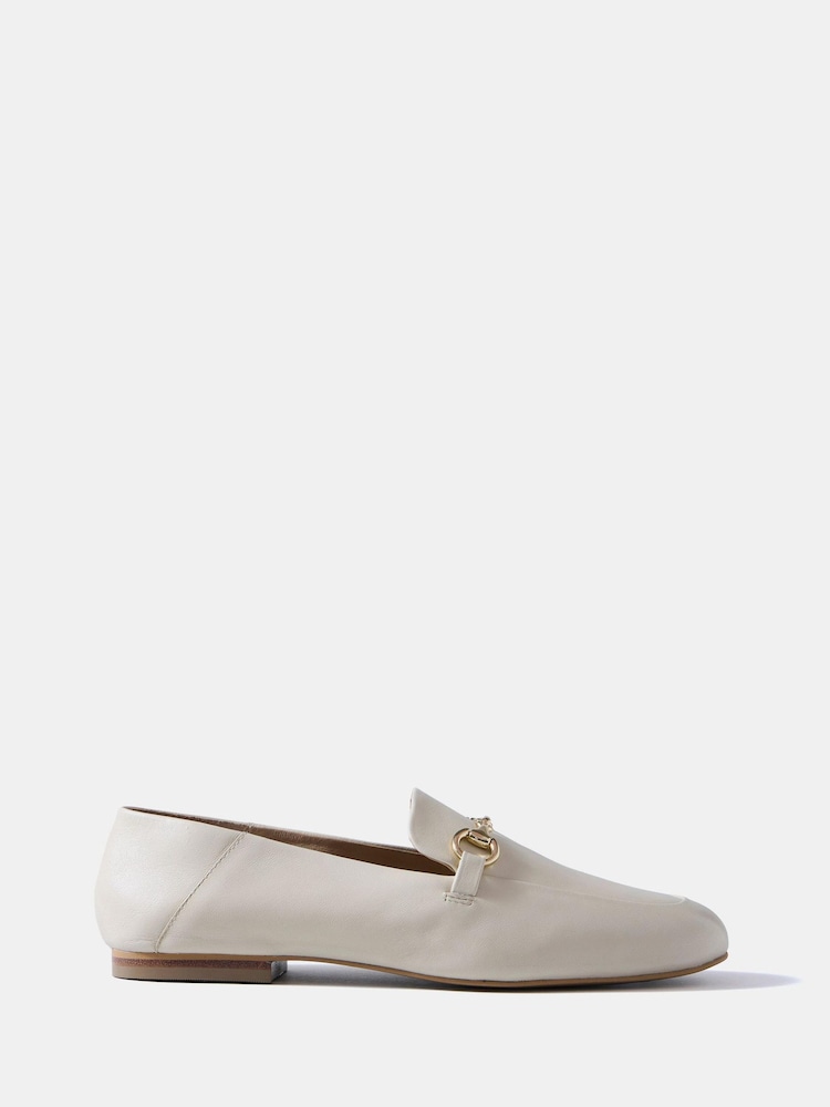 Mint Velvet Cream Camille Loafers - Image 1 of 4 Mint Velvet Cream Camille Loafers - Image 1 of 4