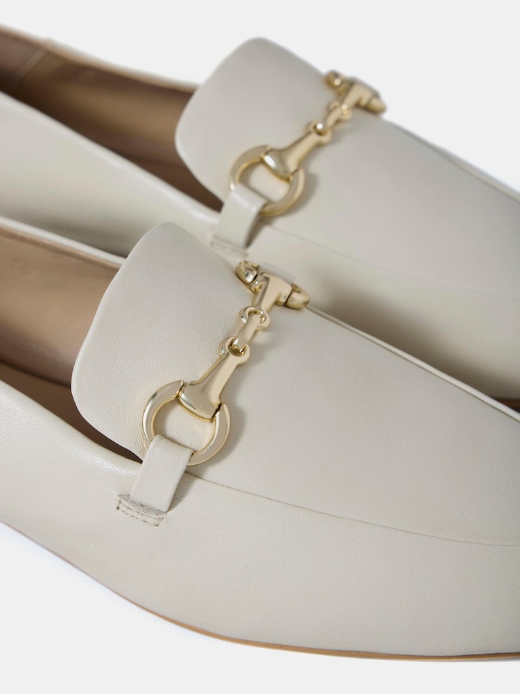 Mint Velvet Cream Camille Loafers - Image 4 of 4 Mint Velvet Cream Camille Loafers - Image 4 of 4