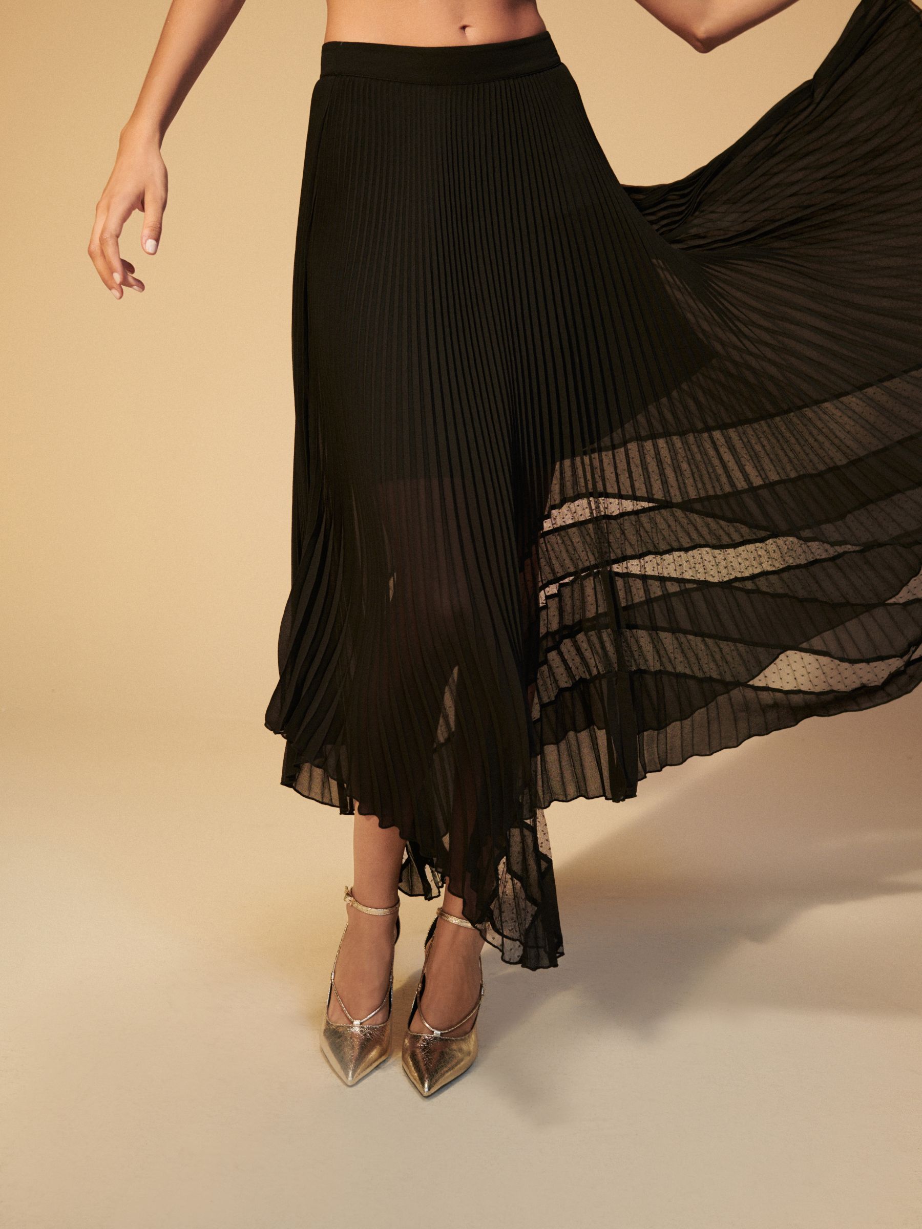 midi skirt chiffon