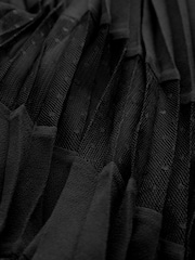 Black Sheer Mesh Chiffon Midi Skirt - Image 7 of 7