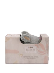 Totes Grey Ladies Novelty Bunny Mule Slippers - Image 2 of 5