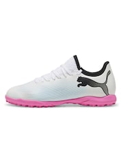 Puma White Jr Future 7 Play TT Football Boots - Image 2 of 6