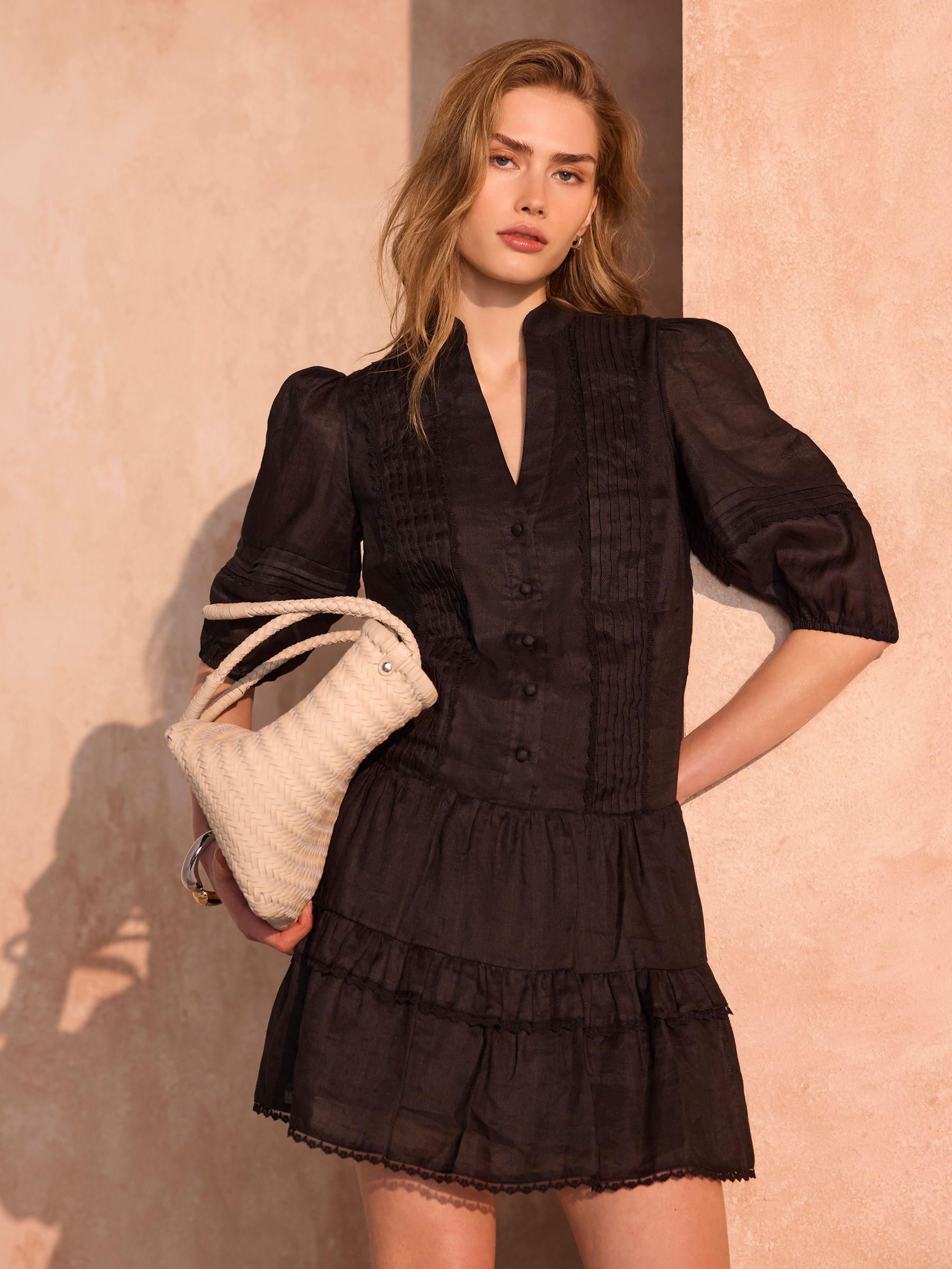 Buy Mint Velvet Black Ramie Mini Dress from Next USA