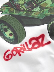 White Gorillaz Short Sleeve Music Band T-Shirt (3-16yrs) - Image 3 of 3