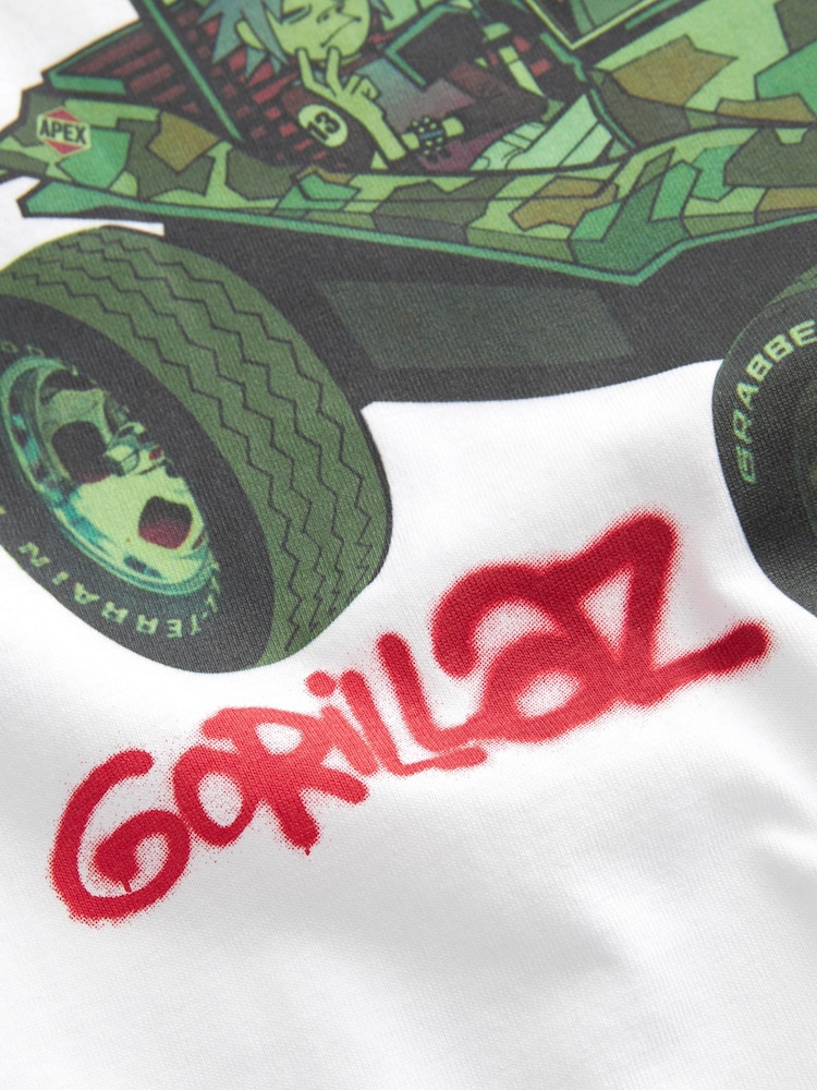 White Gorillaz Short Sleeve Music Band T-Shirt (3-16yrs) - Image 3 of 3