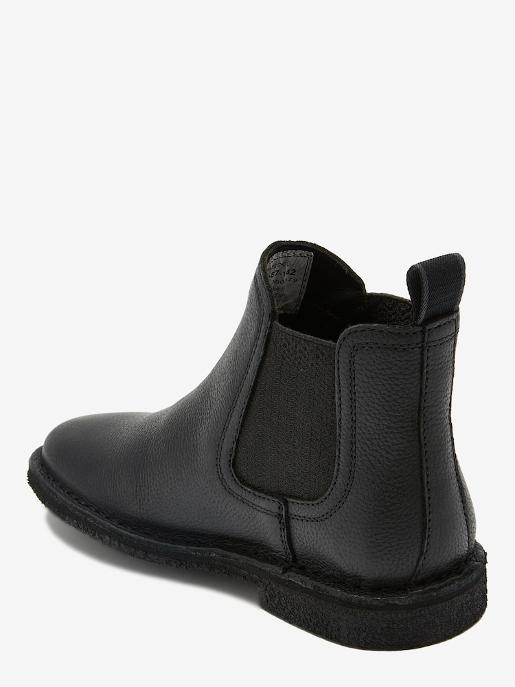 Black Leather Chelsea Boots - Image 2 of 5