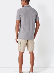 Crew Clothing Company Grey Classic Pique Polo Shirt - Image 3 of 4