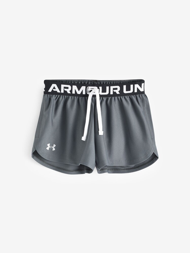Under Armour Grey Girls Youth Play Up Shorts - Image 1 of 2 Under Armour Grey Girls Youth Play Up Shorts - Image 1 of 2