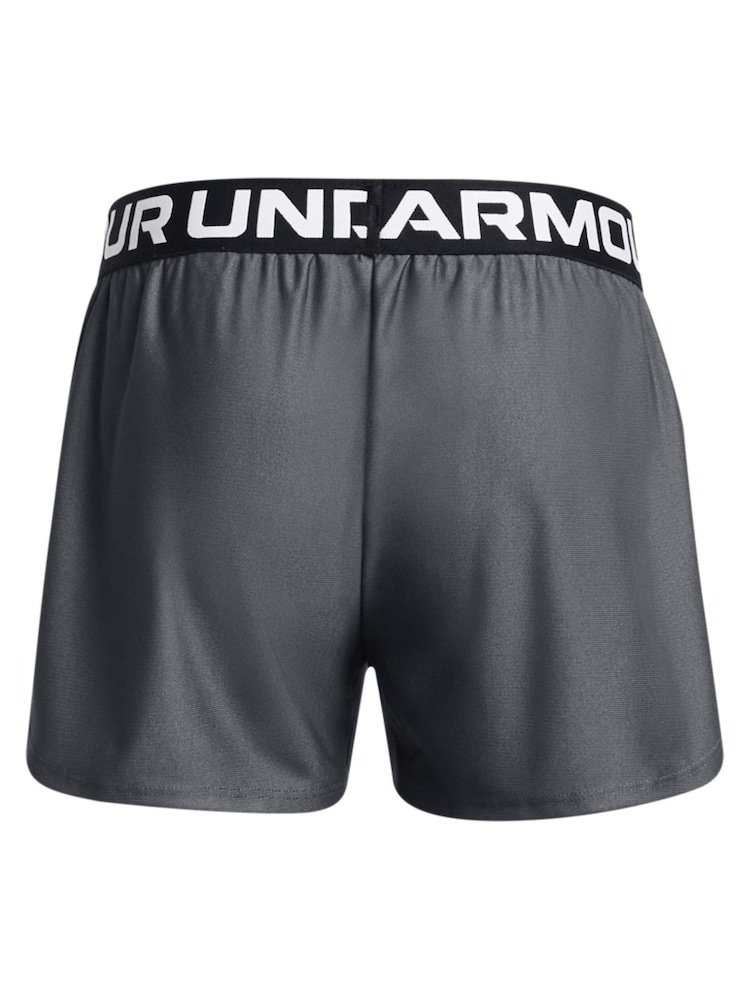 Under Armour Grey Girls Youth Play Up Shorts - Image 2 of 2 Under Armour Grey Girls Youth Play Up Shorts - Image 2 of 2