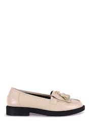 Linzi Natural Tide Loafers With Fringe Detail - Image 2 of 4