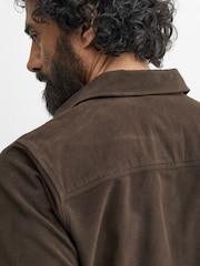 Oliver Sweeney 100% Cotton Brahalish Moleskin Brown Shirt - Image 5 of 5
