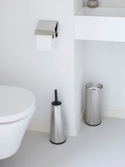 Brabantia Set of 3 Brilliant Steel Toilet Accessories - Image 1 of 3