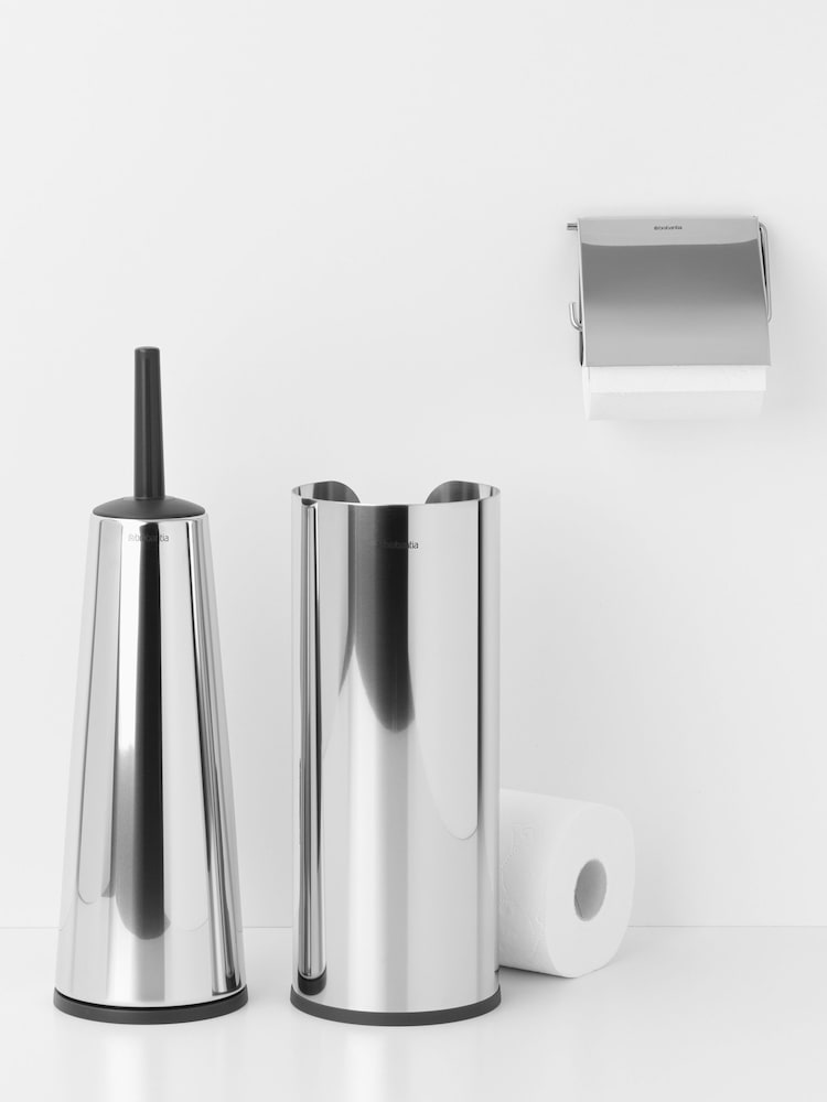 Brabantia Set of 3 Brilliant Steel Toilet Accessories - Image 2 of 3