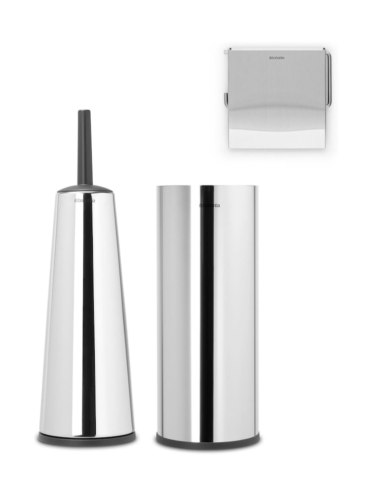Brabantia Set of 3 Brilliant Steel Toilet Accessories - Image 3 of 3