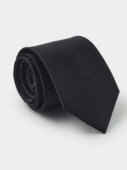 Savile Row Company Fine Twill Silk Black Tie - Image 1 of 2