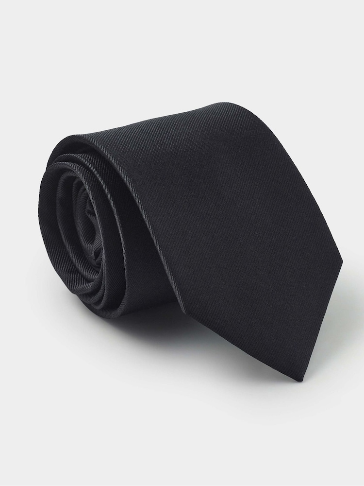 Savile Row Company Fine Twill Silk Black Tie - Image 1 of 2