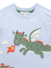 Purebaby Blue Dragon Longsleeve Tee & Cargo Pant Set - Image 4 of 6