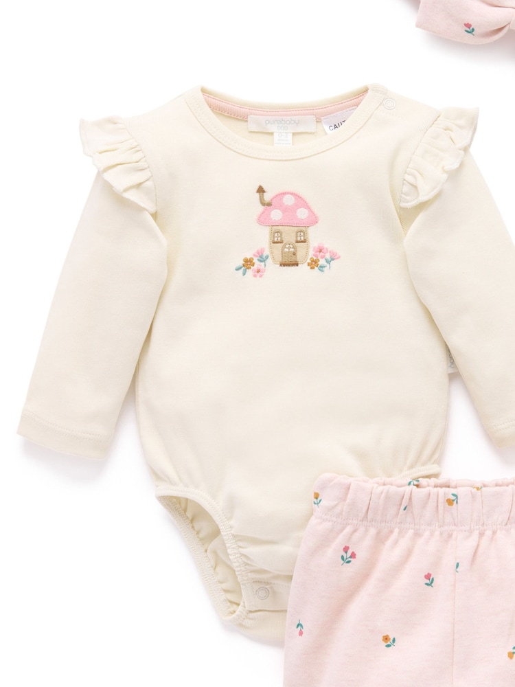 طقم هدايا من 3 قطع مكوّن من بودي سوت وبنطلون ضيّق وطوق رأس من Purebaby - صورة 2 من 6 طقم هدايا من 3 قطع مكوّن من بودي سوت وبنطلون ضيّق وطوق رأس من Purebaby - صورة 2 من 6