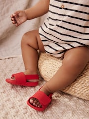 Red Baby Slider Sandals (0-24mths) - Image 1 of 6