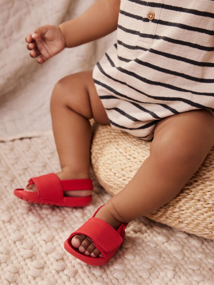 Red Baby Slider Sandals (0-24mths) - Image 1 of 6