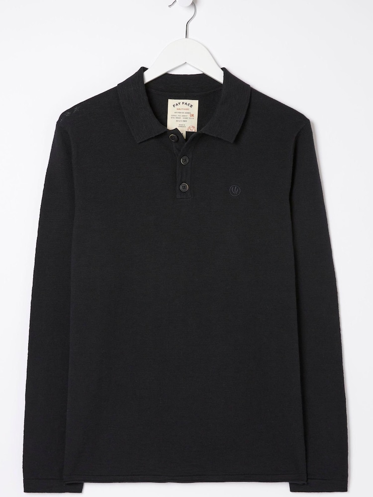 FatFace Black Braunton Polo Neck Jumper - Image 5 of 5