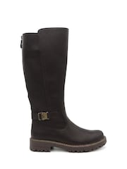 Dunkelbraun - Pavers Warm Lined Zip Back Long Boots - Bild 1 von 5