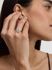 D.Louise Gold Round Solitaire Diamond-Inspired Ring - Image 2 of 4
