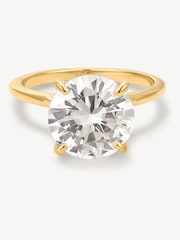 D.Louise Gold Round Solitaire Diamond-Inspired Ring - Image 3 of 4