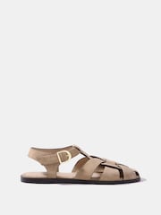 Mint Velvet Natural Hadley Suede Fisherman Sandals - Image 2 of 5
