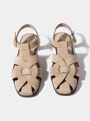 Mint Velvet Natural Hadley Suede Fisherman Sandals - Image 3 of 5