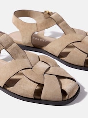 Mint Velvet Natural Hadley Suede Fisherman Sandals - Image 4 of 5
