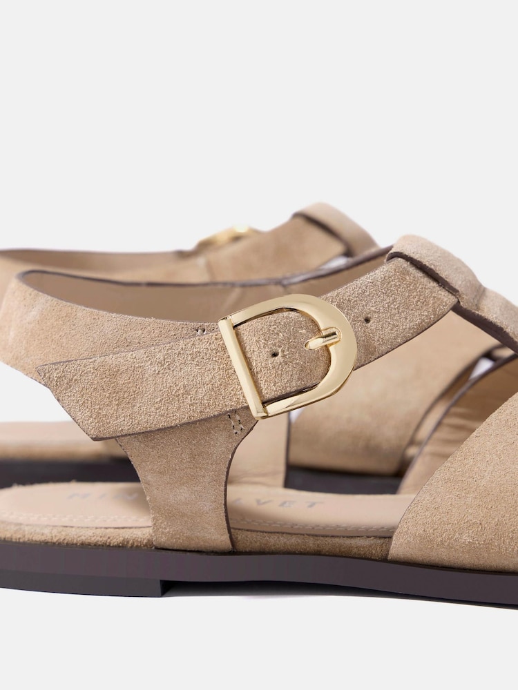 Mint Velvet Natural Hadley Suede Fisherman Sandals - Image 5 of 5