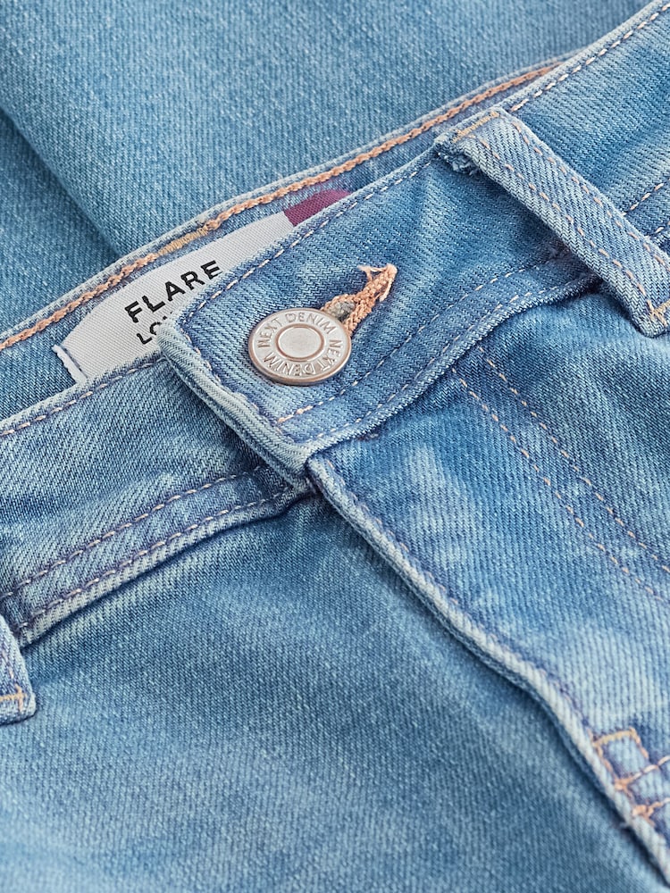 Mid Blue Stretch Flare Jeans - Image 2 of 7